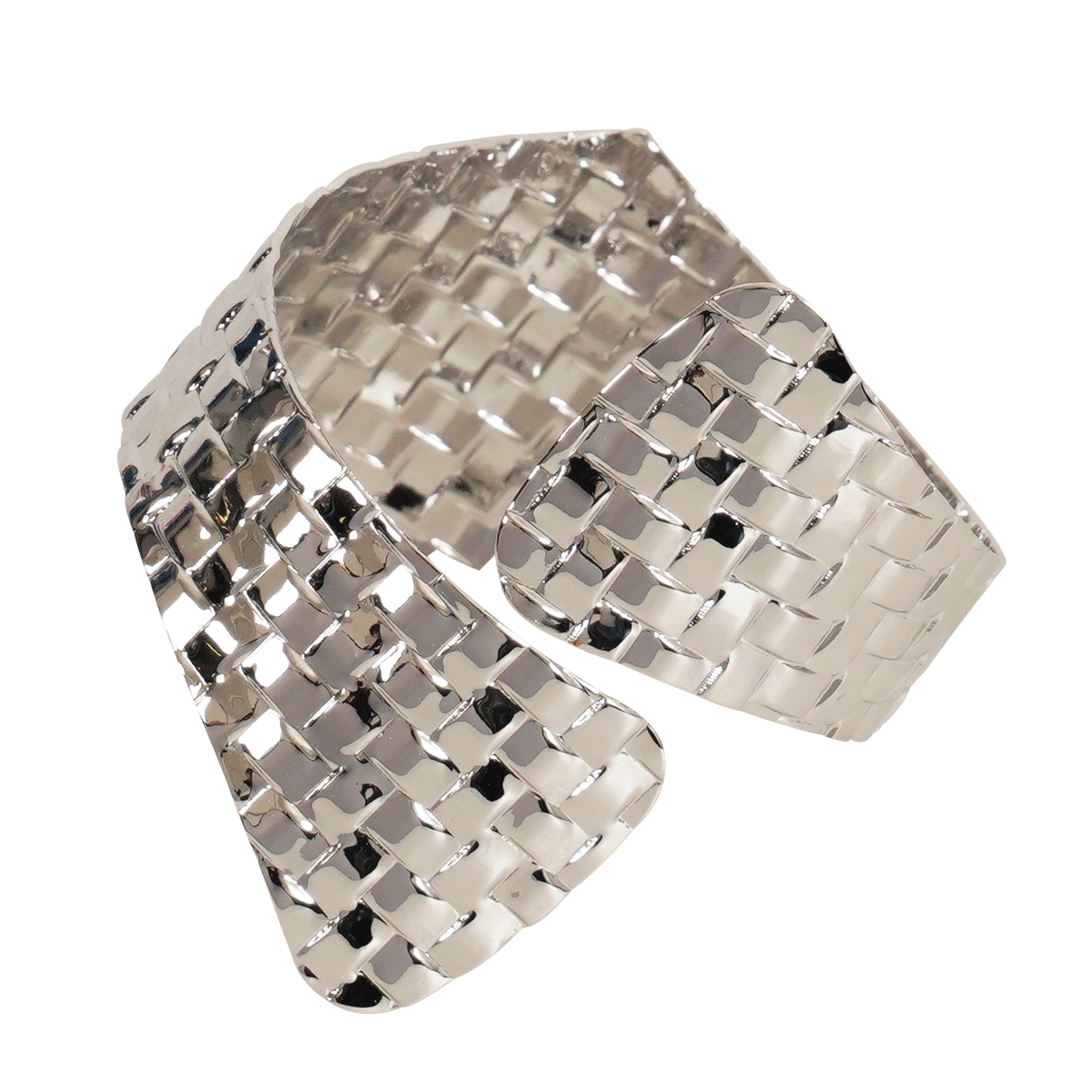 طقم حلقات مناديل كليو 6 قطع أبيض