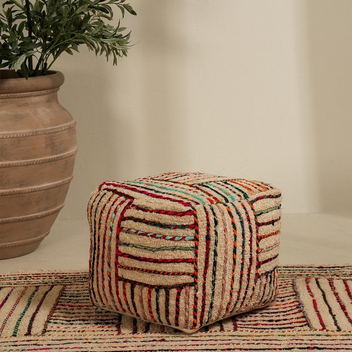 Allilo Pouf Multicolor 40 X 40 cm