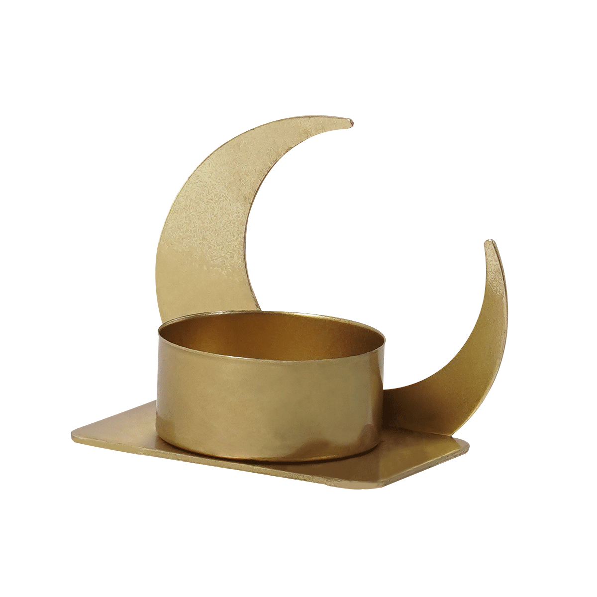 Crescent Metal Candle Holder Gold 6.5X6 cm
