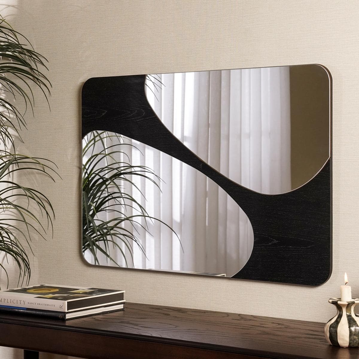 Reach Mirror Black 90X60 cm