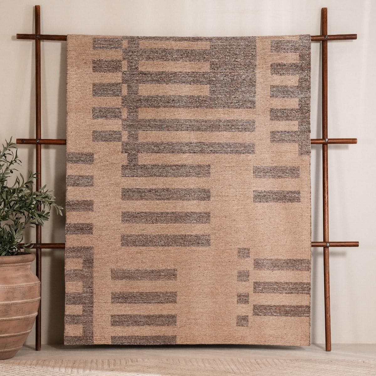 Coastal Area Rug Taupe 140X200 cm