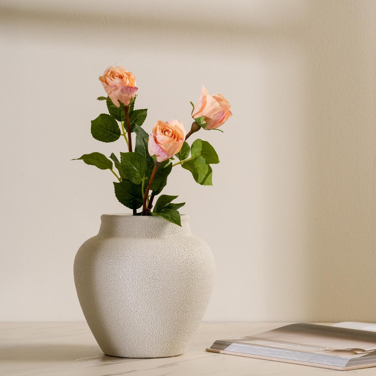 Pink Rose Single Stem Flower 51 cm