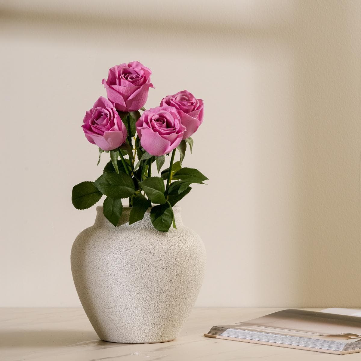 وردة روز بنفسجية منفردة 48 سم