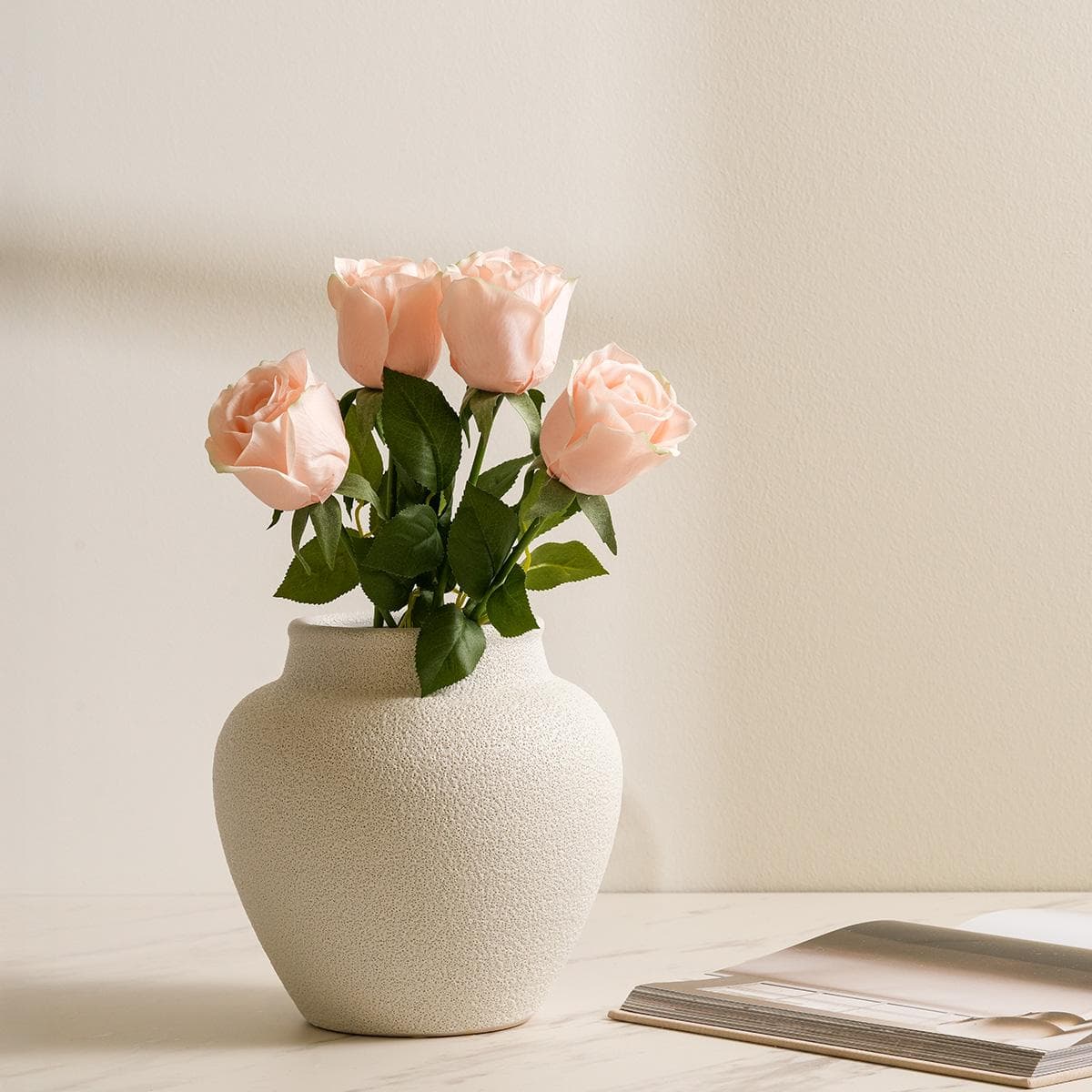 وردة روز بيج منفردة خوخي 48 سم