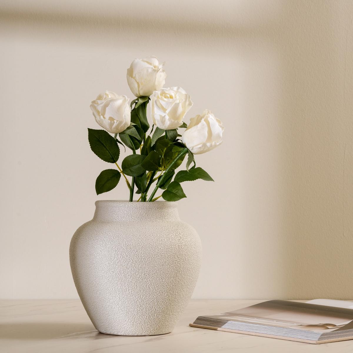 Rose Single-Stem White 48 cm