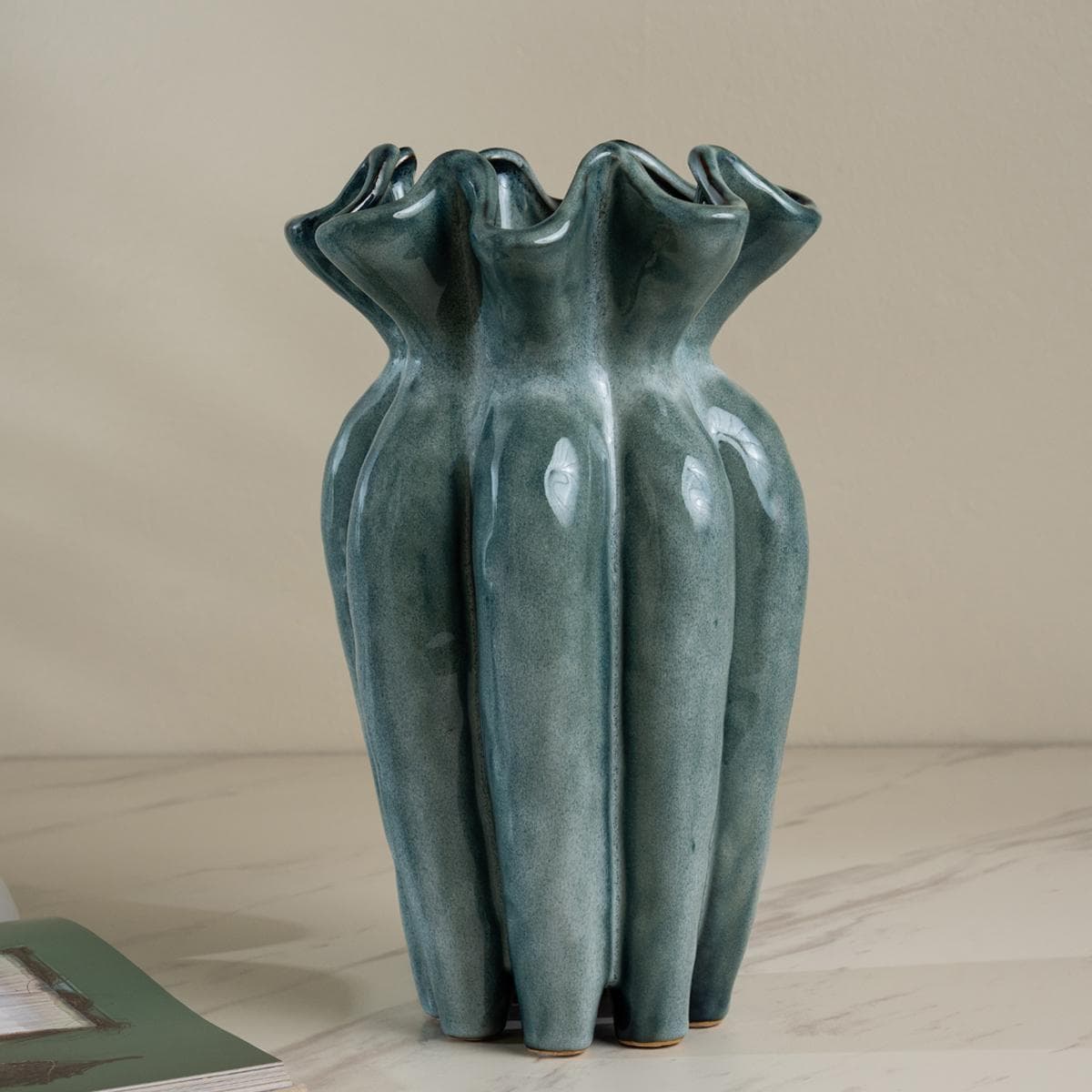 Candie Vase Blue 14.2X14.2X30.3 cm