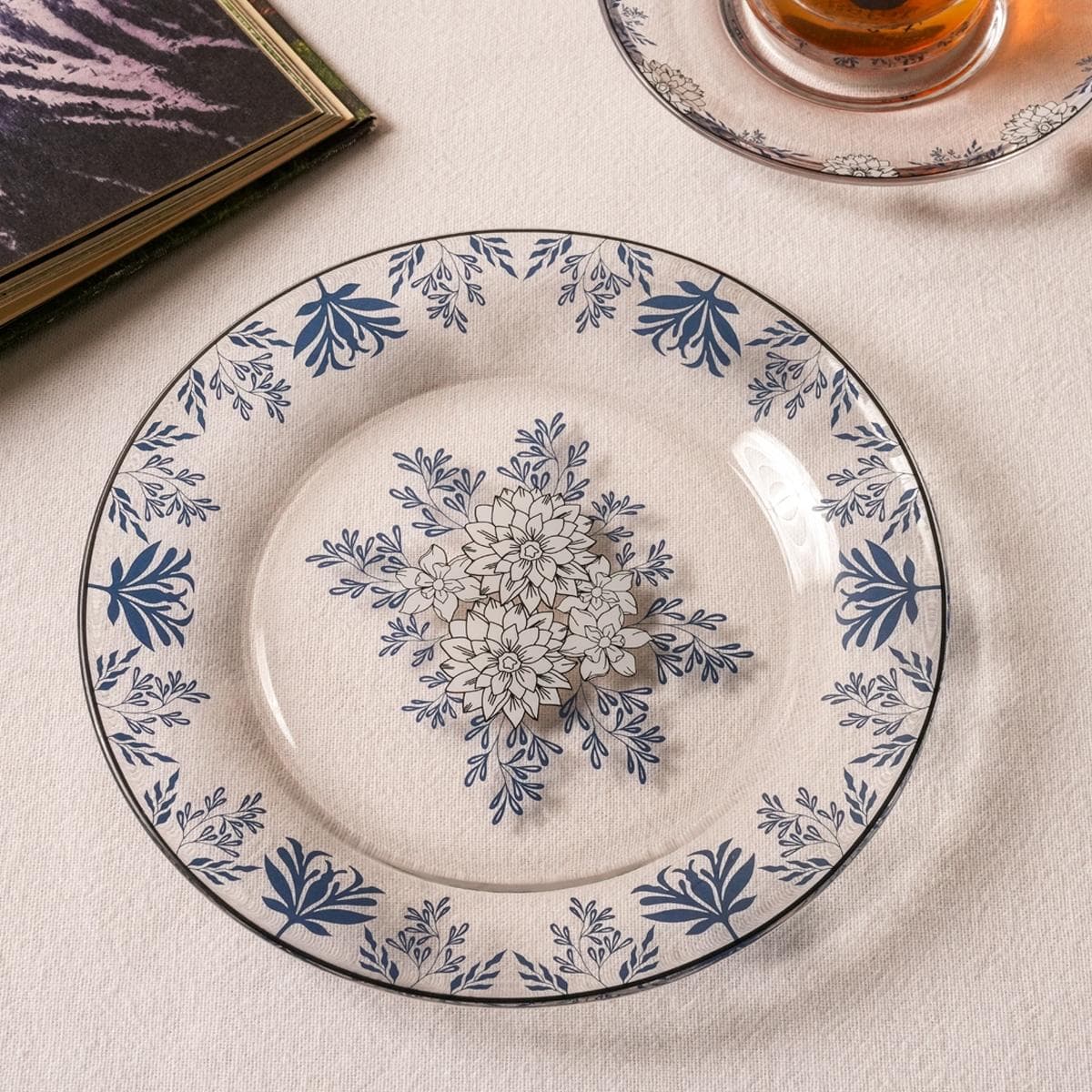 Leeds Sweet Plate Set 6Pcs Blue