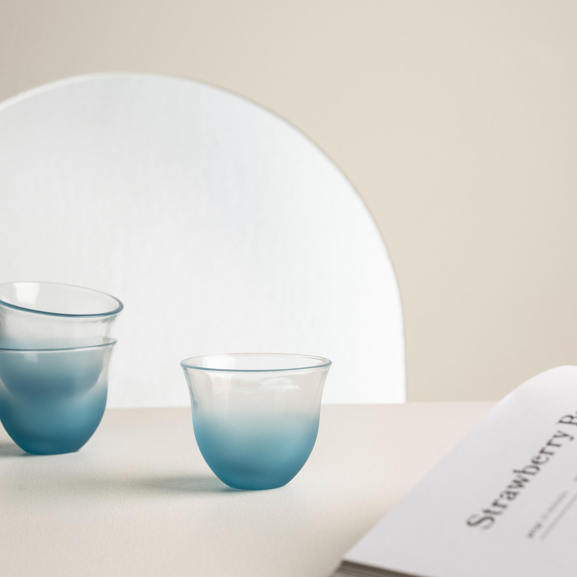 طقم فناجين قهوة سموكي أزرق 6 قطع