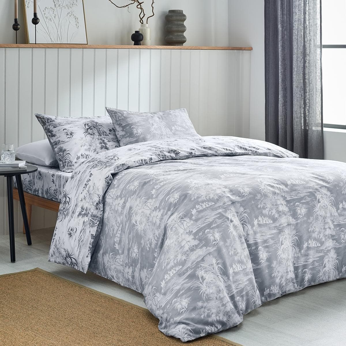 Sharq Printed 3Pcs Duvet Cover Set Linen 240X260 cm 
