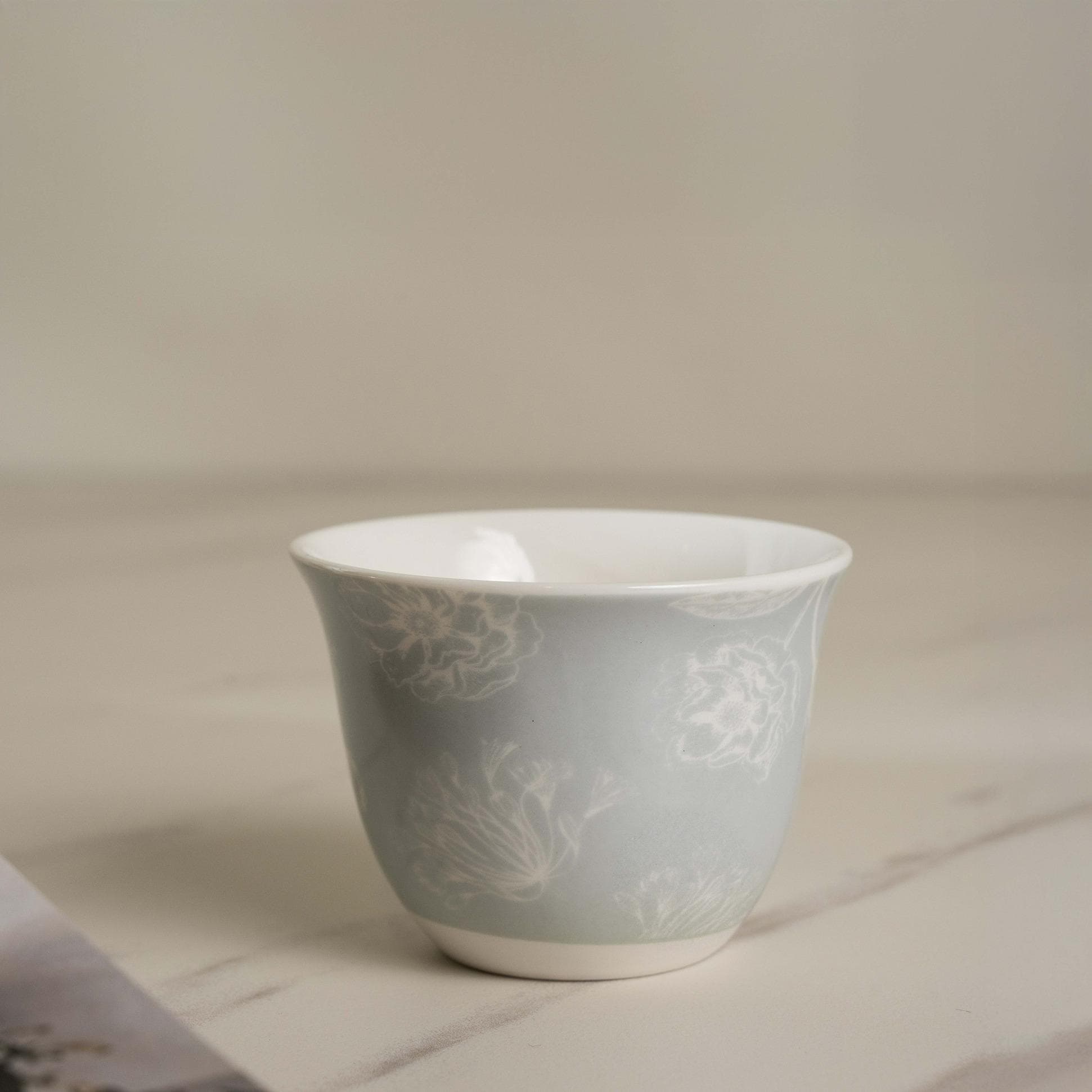 Evelyn New Bone Gahwa Cup Set 6 Pcs Grey