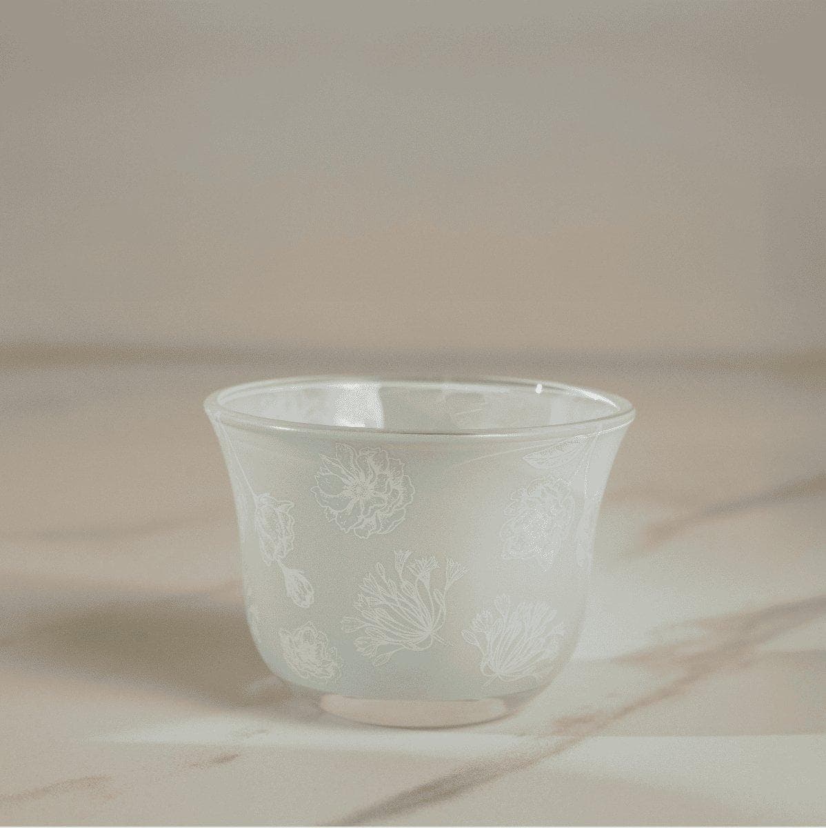 Evelyn Glass Gahwa Cup Set 6 Pcs Grey