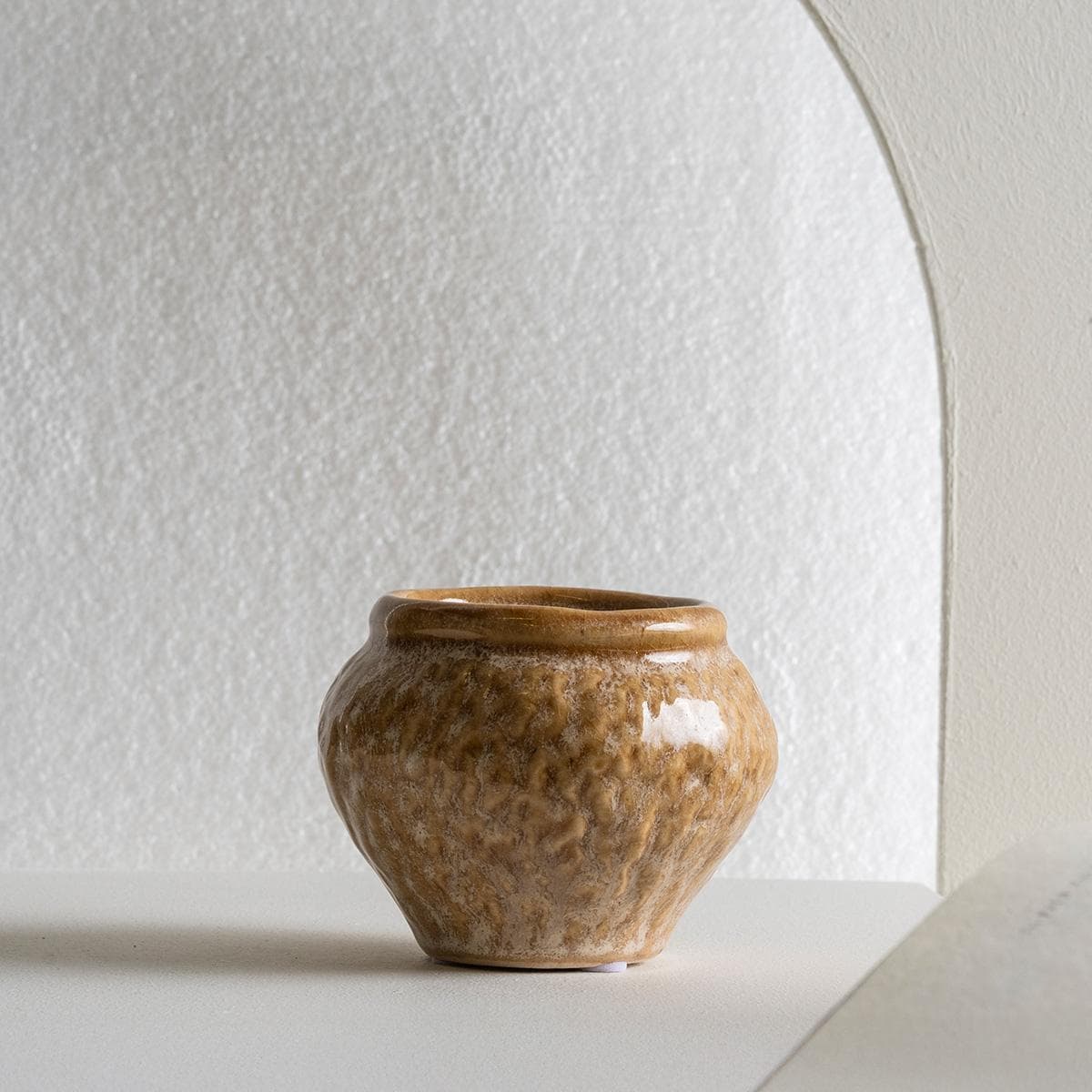Zerra Vase Beige 9.1X9.1X7.2 cm