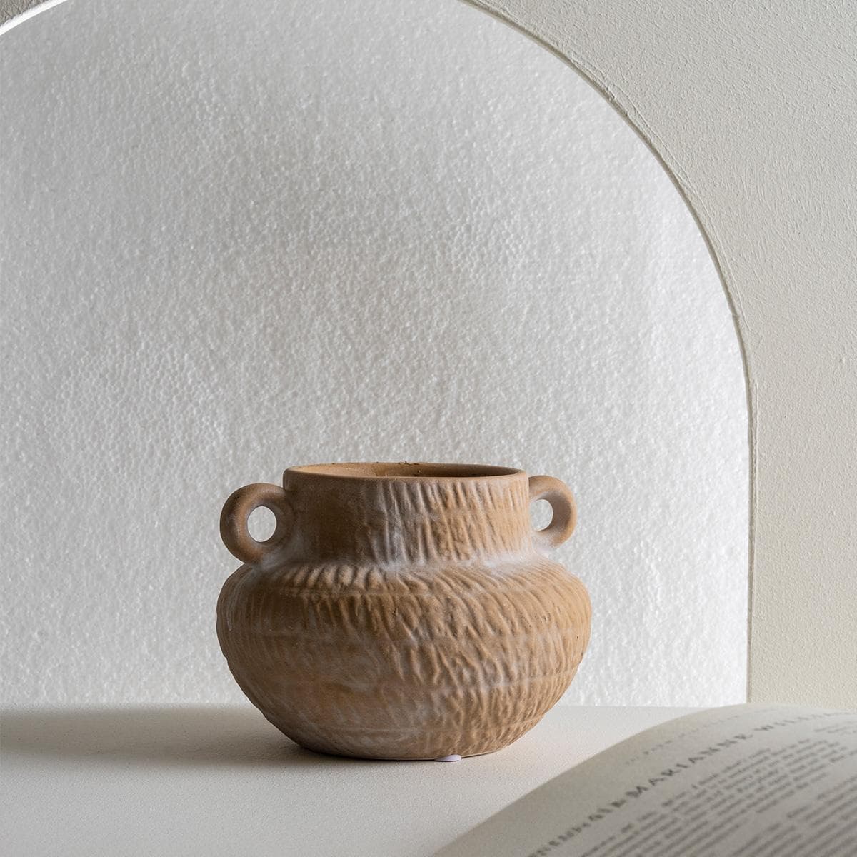 Plotte Vase Beige 14.3X13.4X10 cm