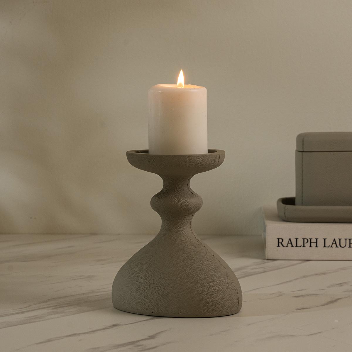 Wicks Candle Holder Brown 13.5X10.5X15.5 cm