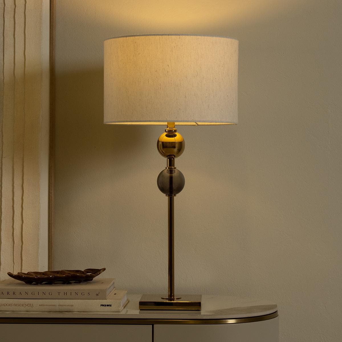 Matilda Glass Table Lamp Gold 66 cm