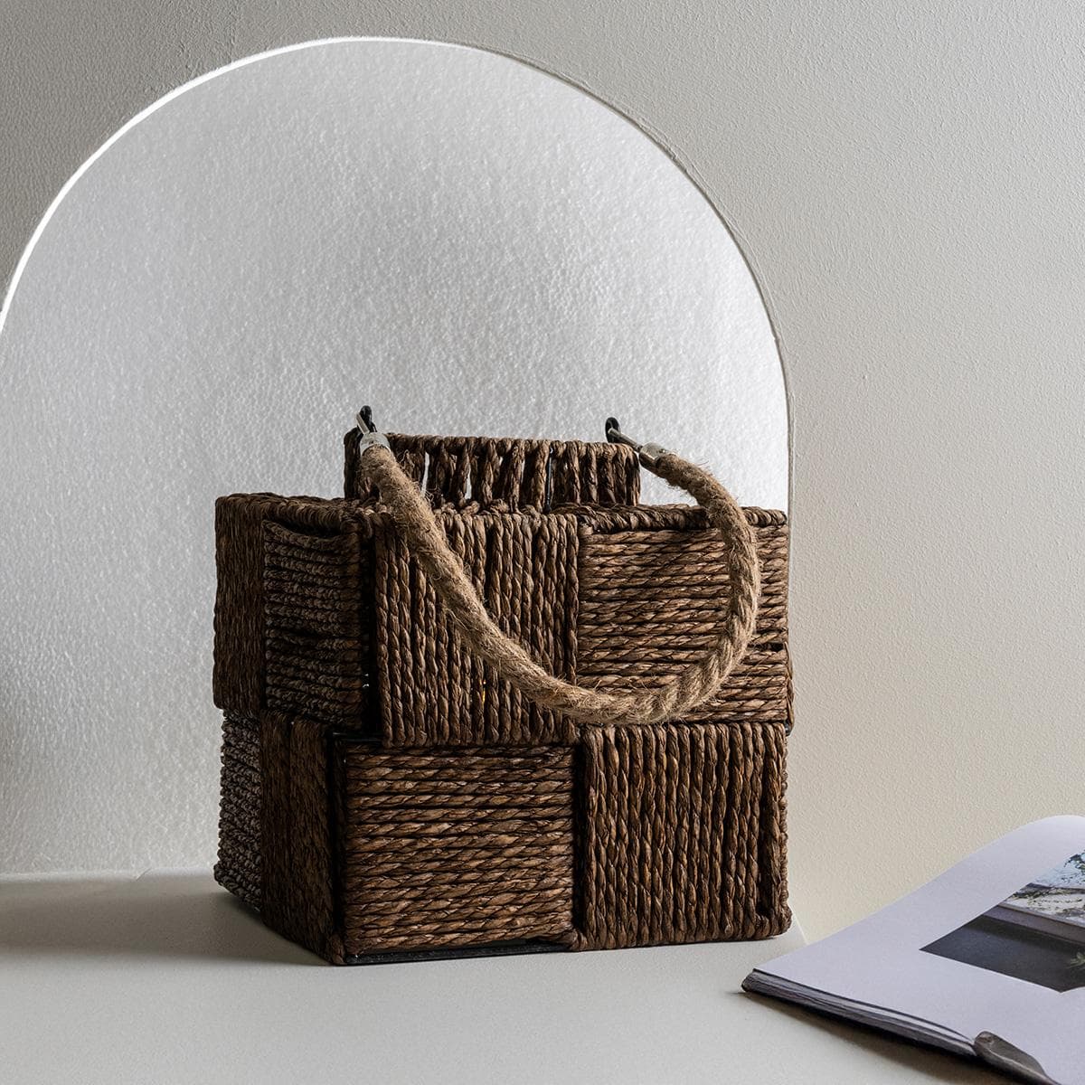 Diya Paper Rope Lantern Brown 20X20X20 cm