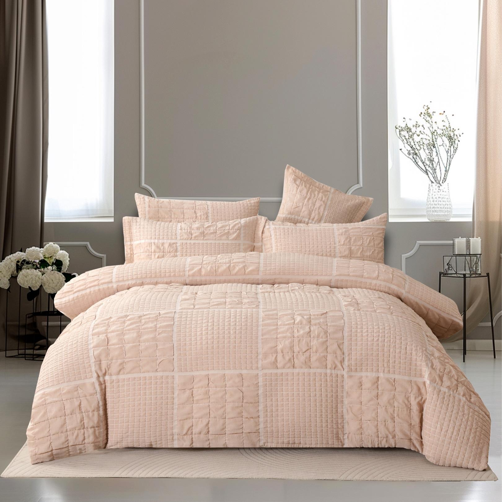 Matijah Jacquard Duvet Cover Set 5Pcs Beige 240X260 cm