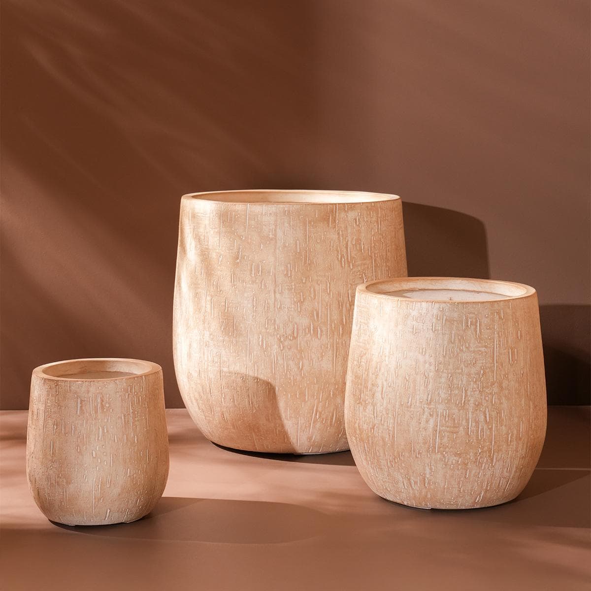 Nada Beige Planters Set 3 Pcs 55X55X56 cm