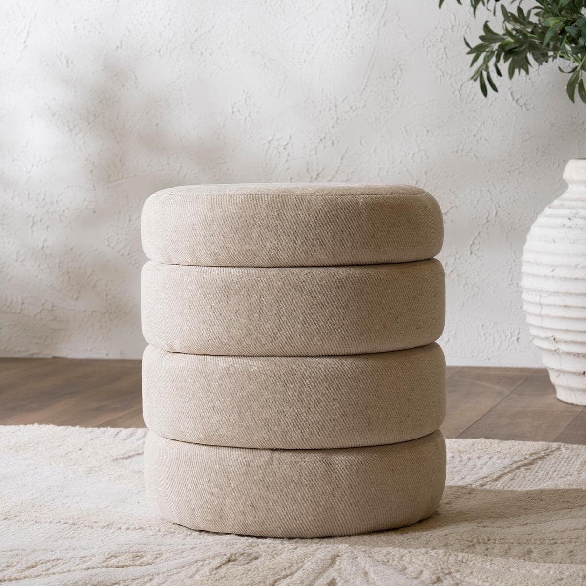 Zera Pouf Cream 44X44X48 cm