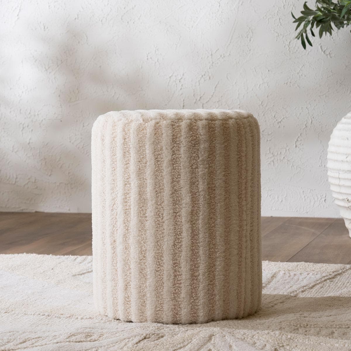 Laiza Pouf White 39X39X46 cm