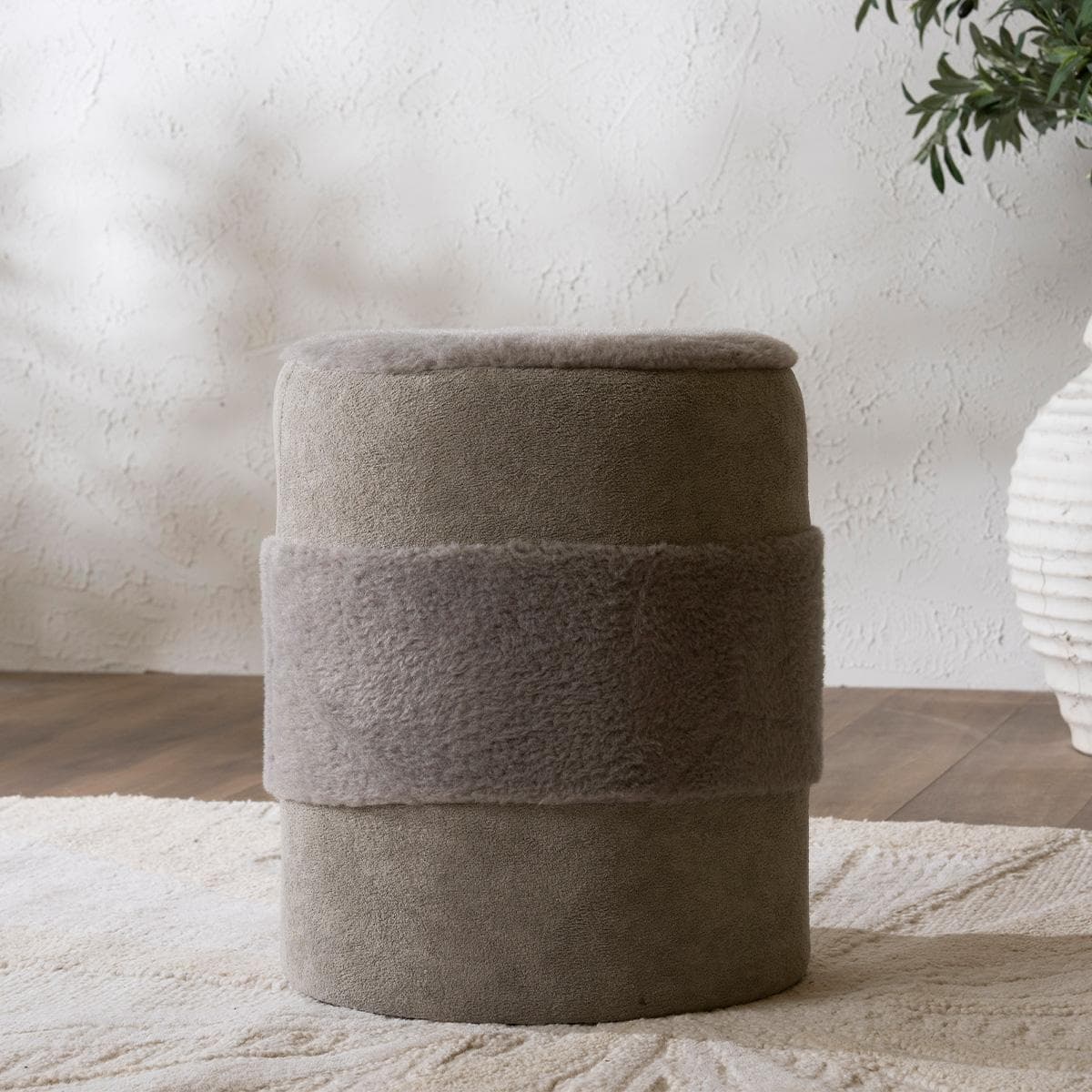 Gelie Pouf Grey 41X41X49 cm