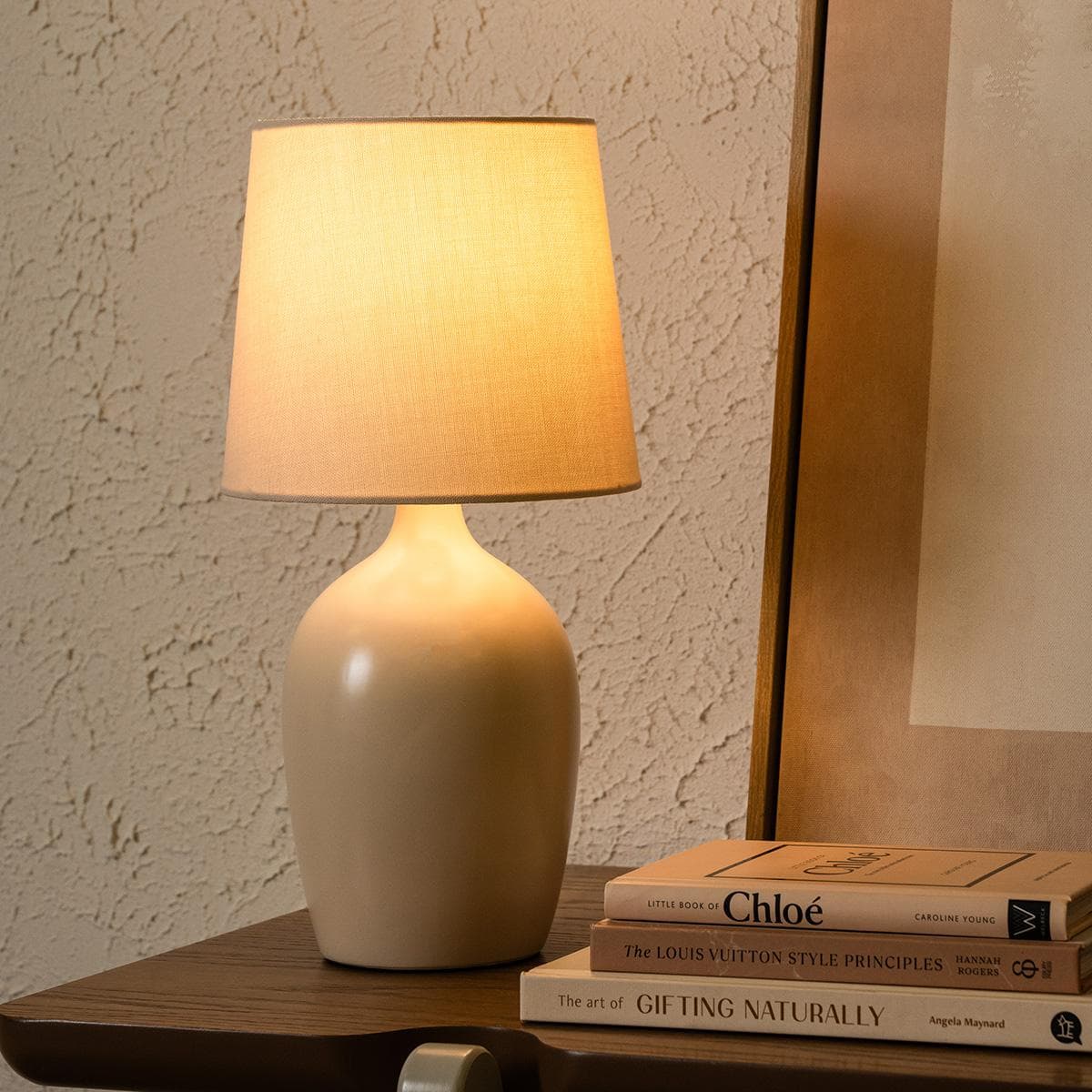 Paula Table Lamp Beige D18X35H cm
