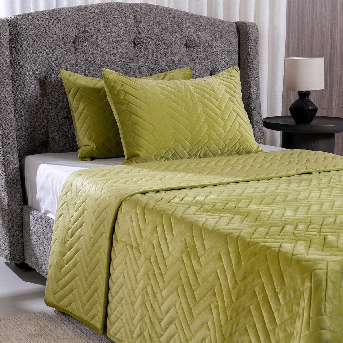 Febe Bedspread Set 3Pcs Sage 240X260 cm
