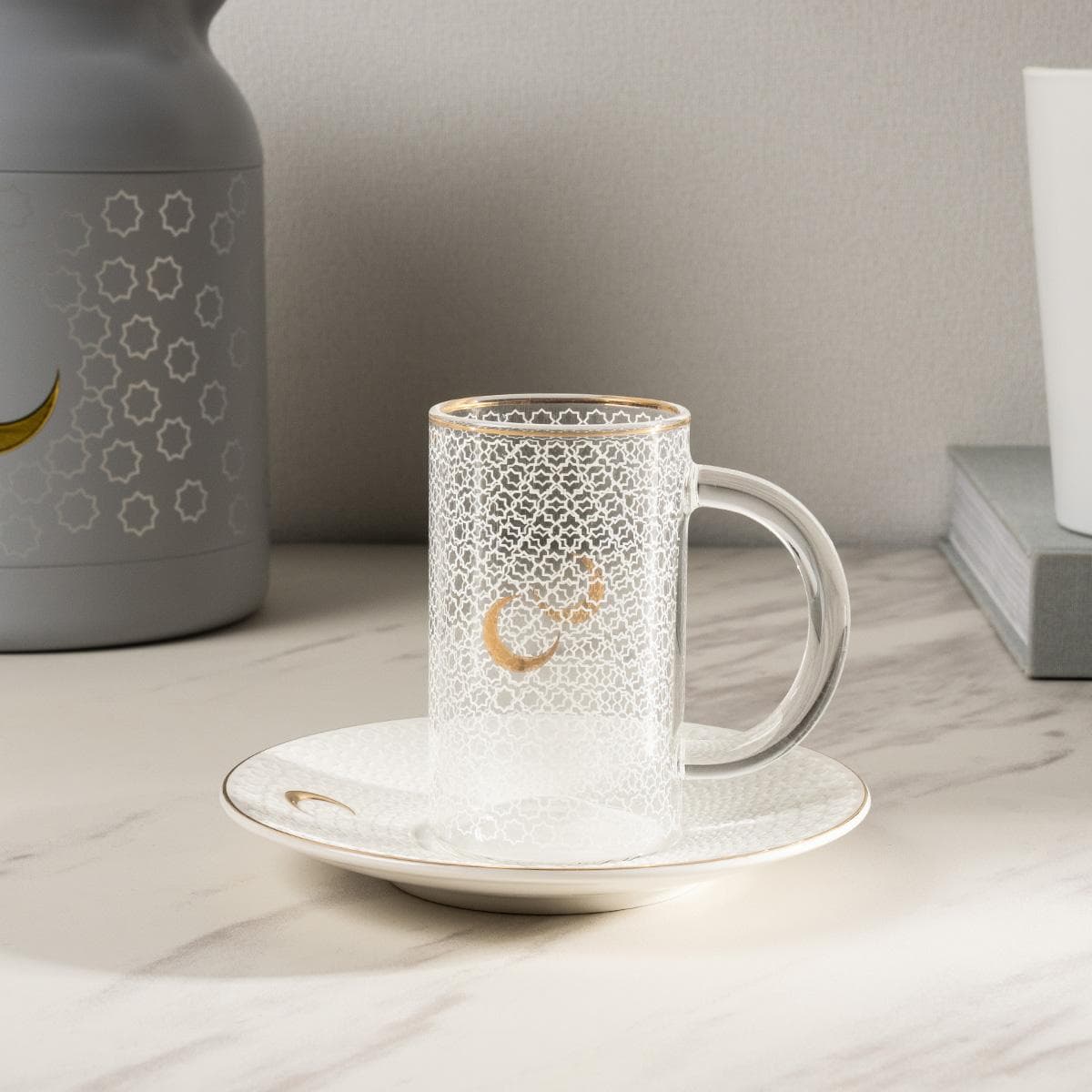 Gomar New Bone Istikana Set 6Pcs Gold