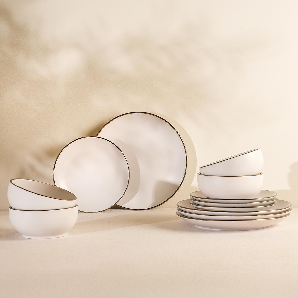 Tavi Stoneware Dinner Set 18Pcs Gold