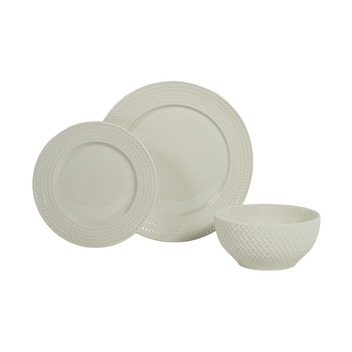 Naomi Porcelain Dinner Set 18Pcs White