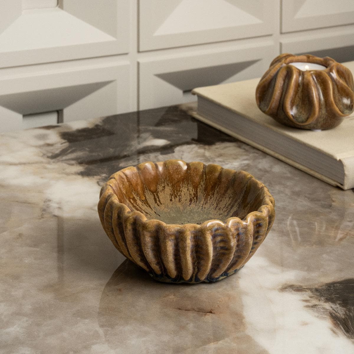 Daza Deco Bowl Brown 12.5X12.5X5.3 cm