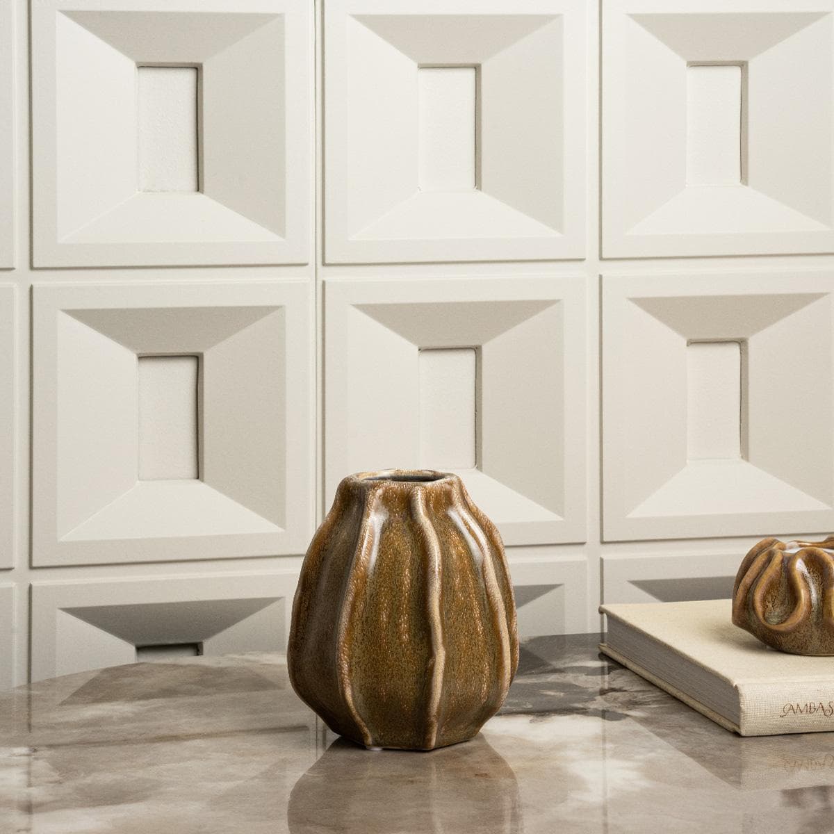 Daza Vase Brown 12.5X12.5X5.3 cm