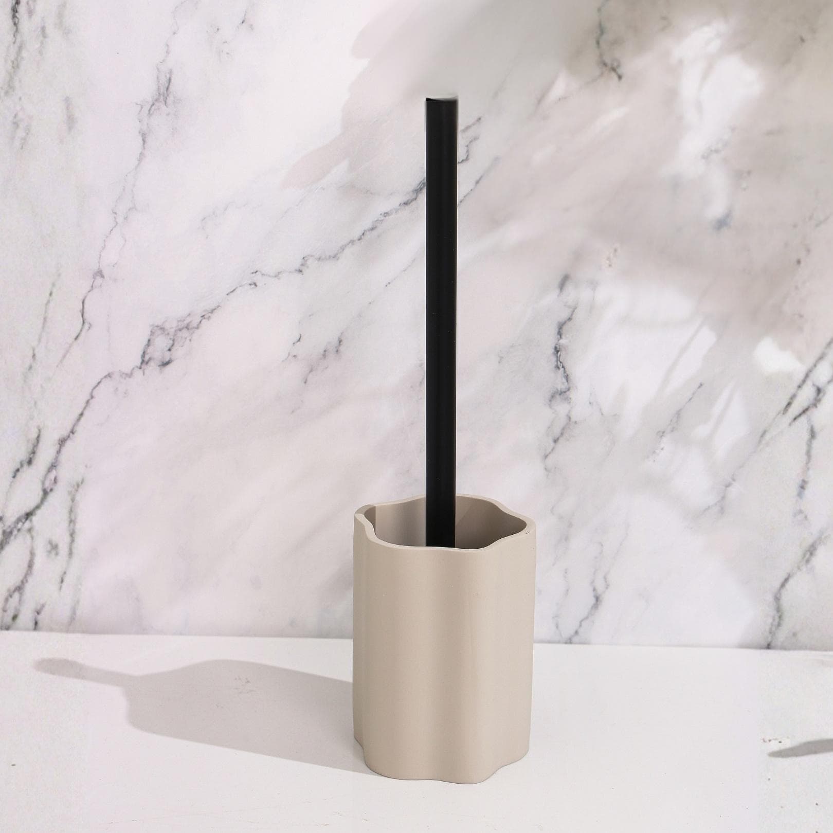Maria Toilet Brush Holder Grey 9.9D 36.4H