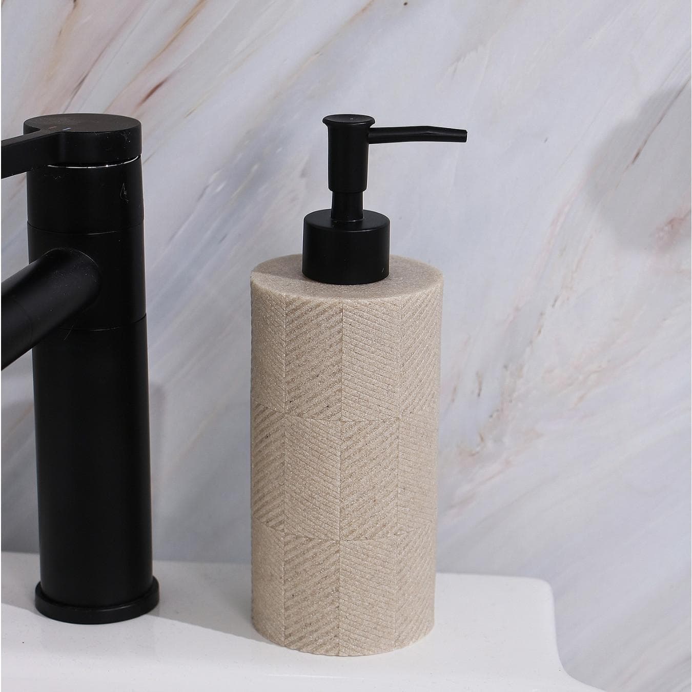Rama Soap Dispenser Beige 7.6X7.6 cm