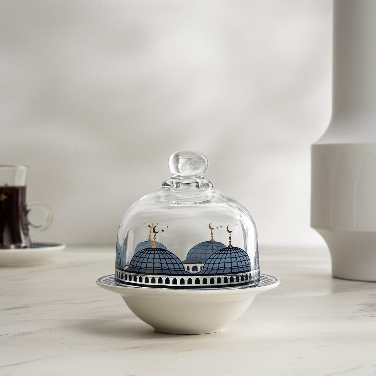 Nurah Date Plate Blue 11 cm