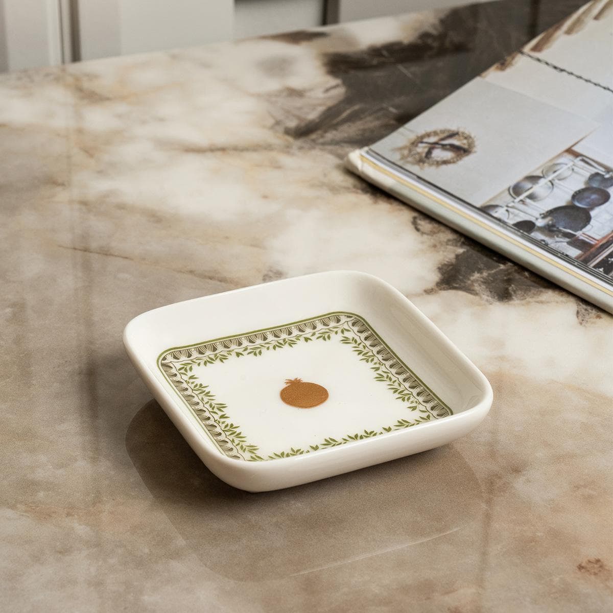 Rumana Dish Plate Green 8.5X8.5 cm