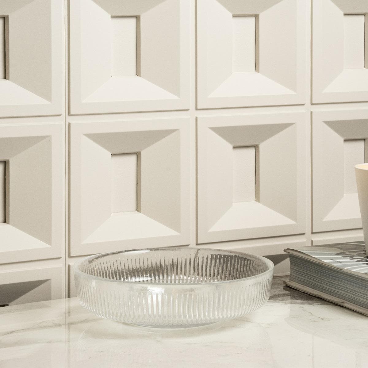 Flint Glass Bowl Clear 25X25X7 cm