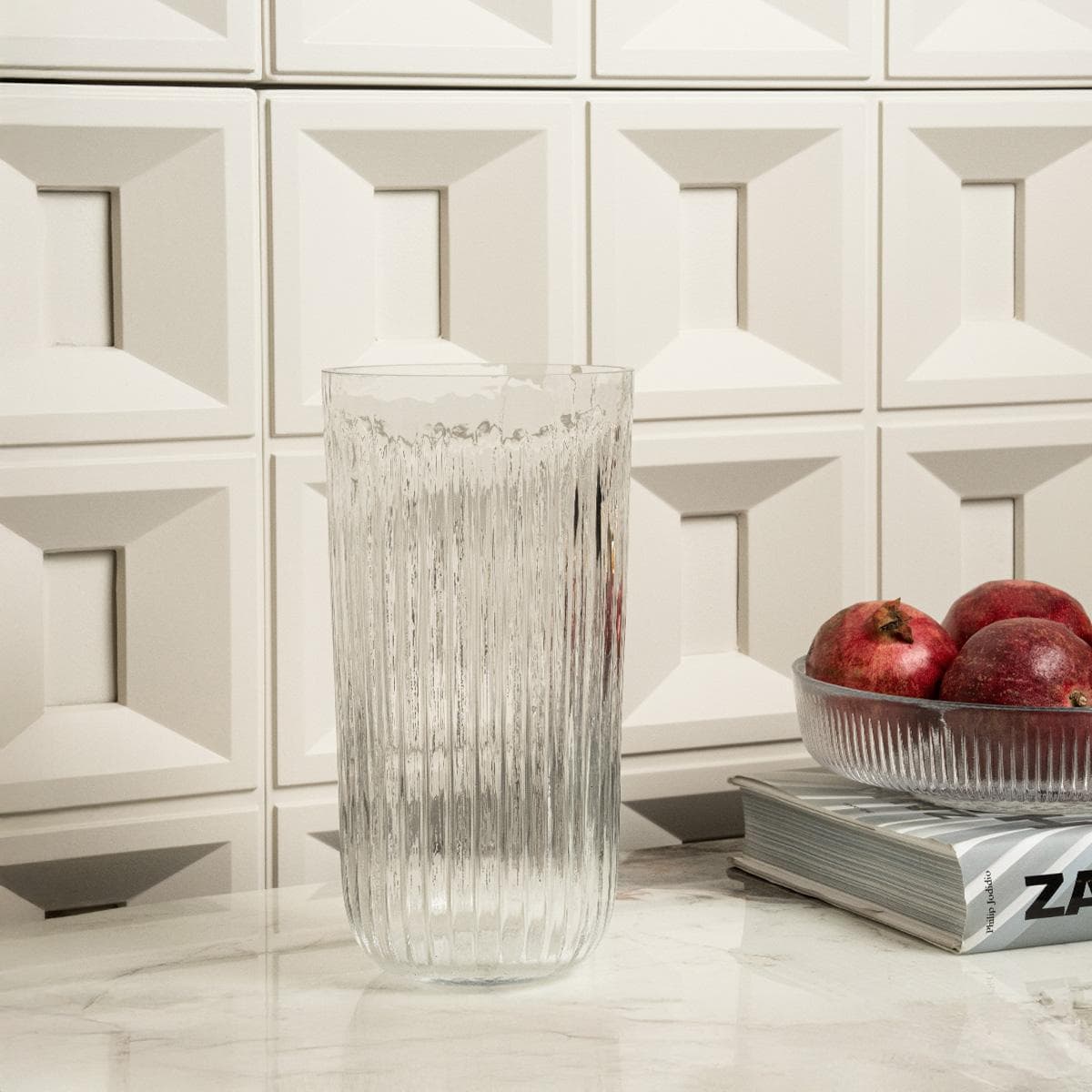 Flint Glass Vase Clear 15X15X29.5 cm