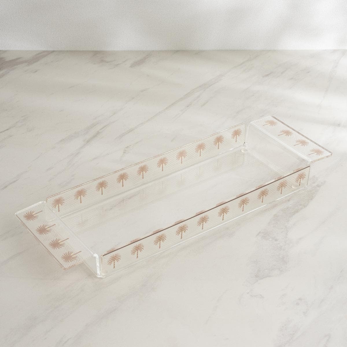 Ajwa Acrylic Tray Beige 46X15 cm