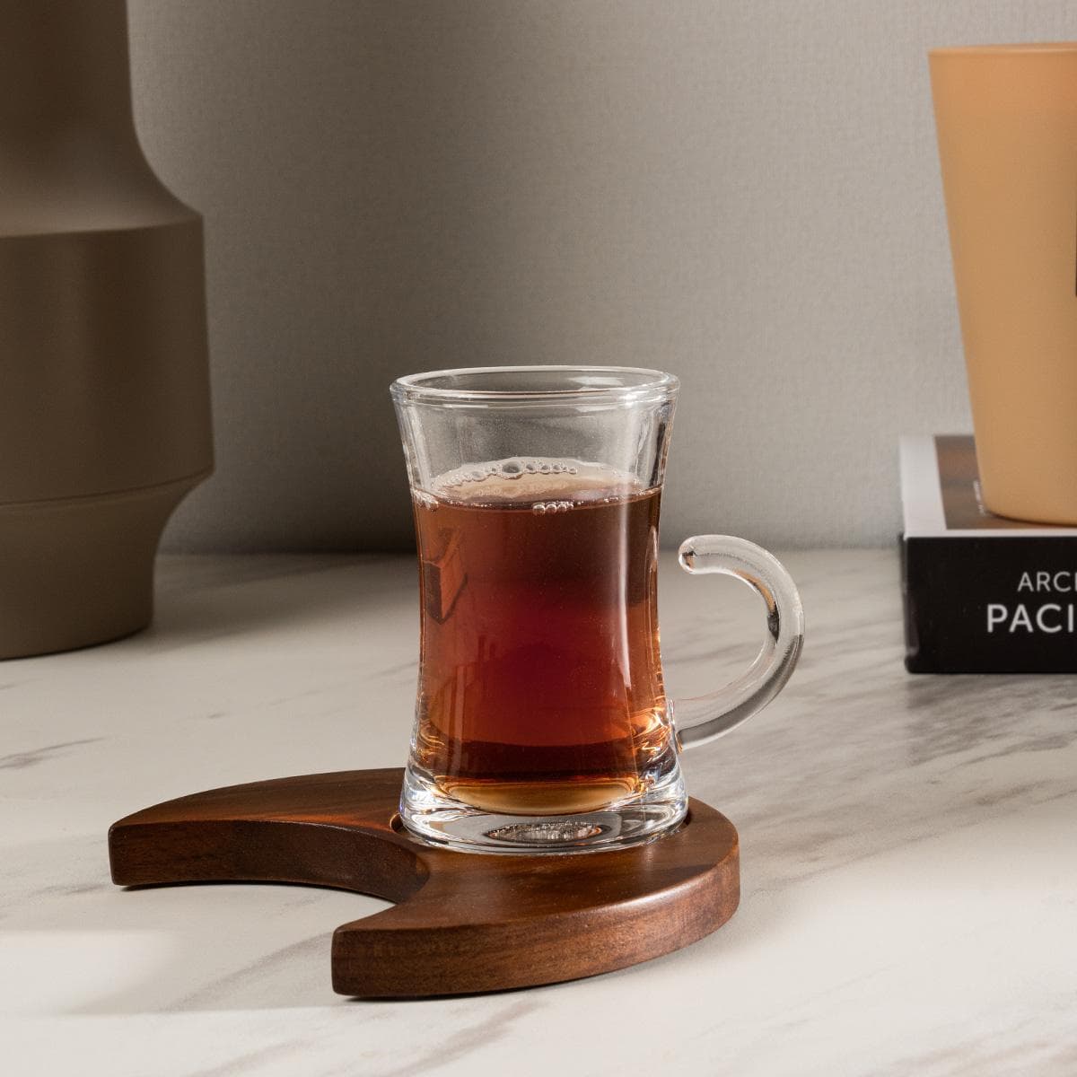 Wooden Istikana Setup Brown