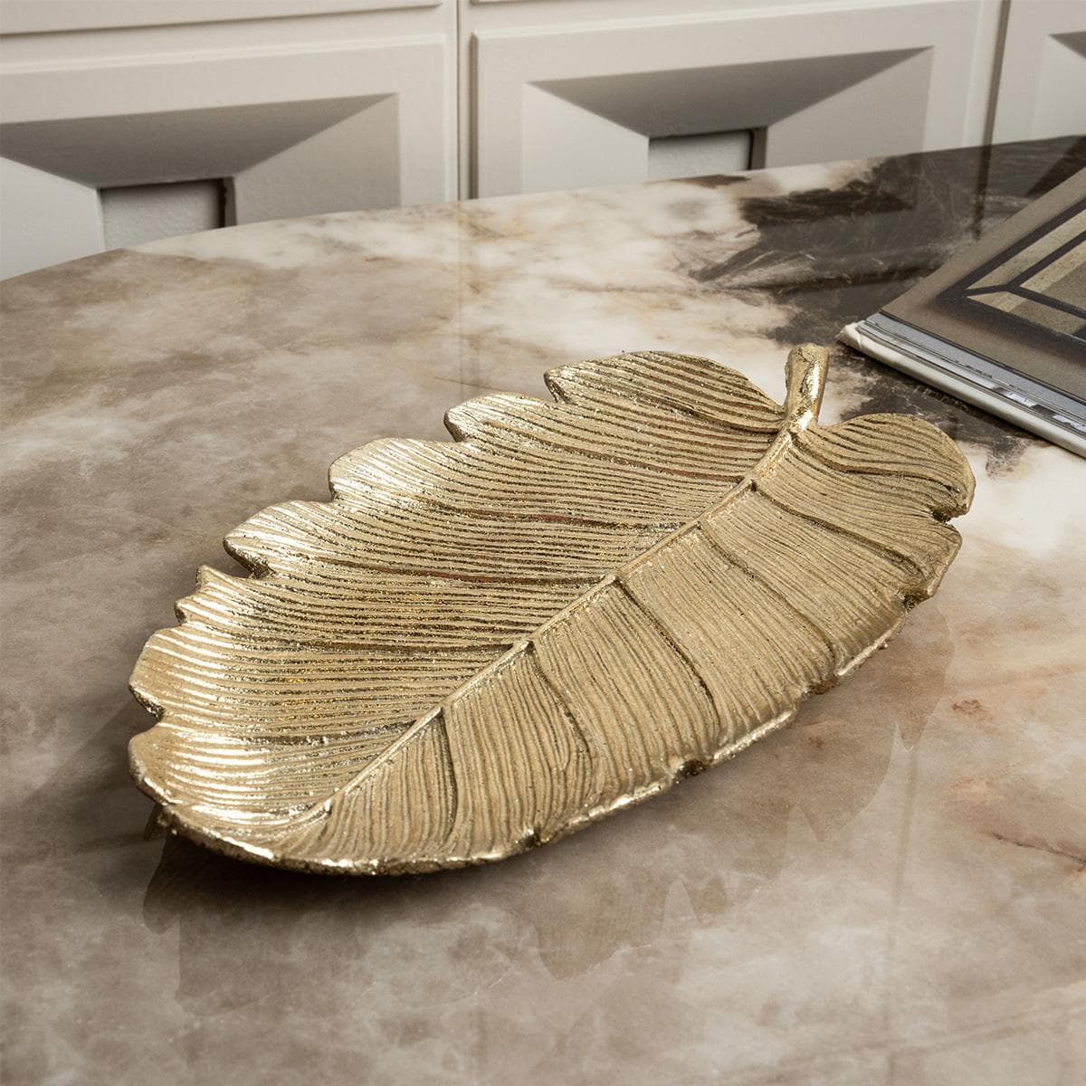 Leaf Polyresin Decor Gold 26.3X15X3.3 cm