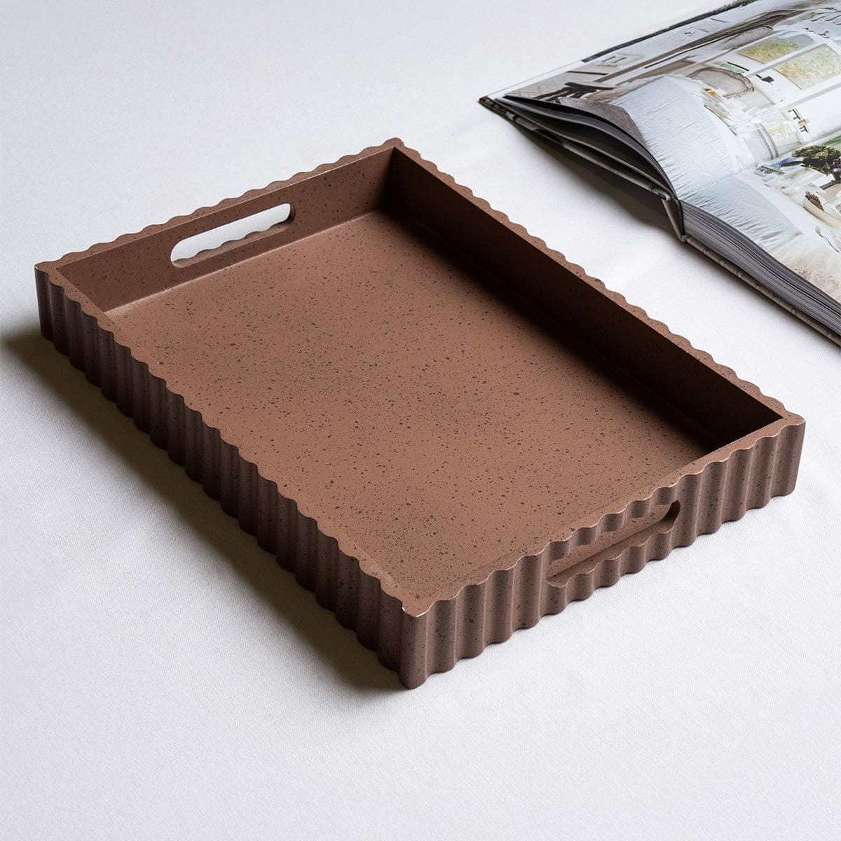 Metha Tray Brown 35X24.8X4.5 cm