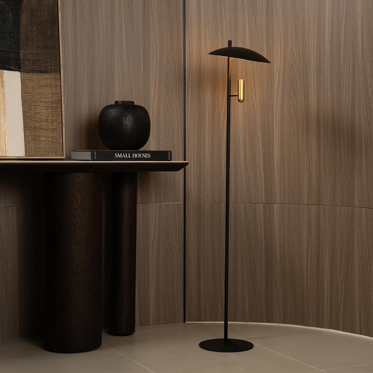 Luna Floor Lamp Black Height 135 cm