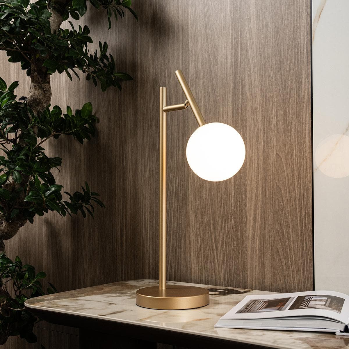 Luc Table Lamp Gold Height 50 cm