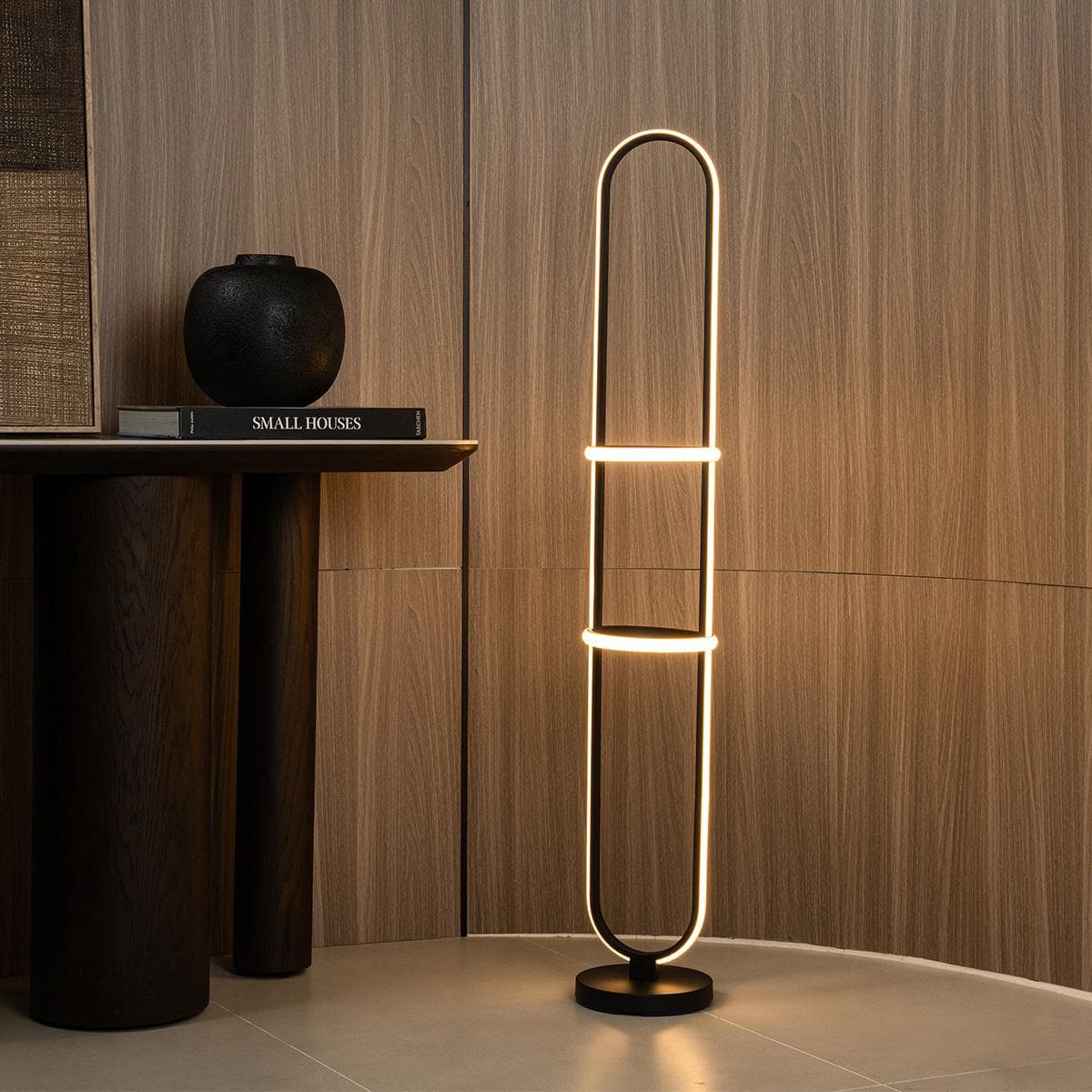 Julia LED Floor Lamp Silver Height 122 cm