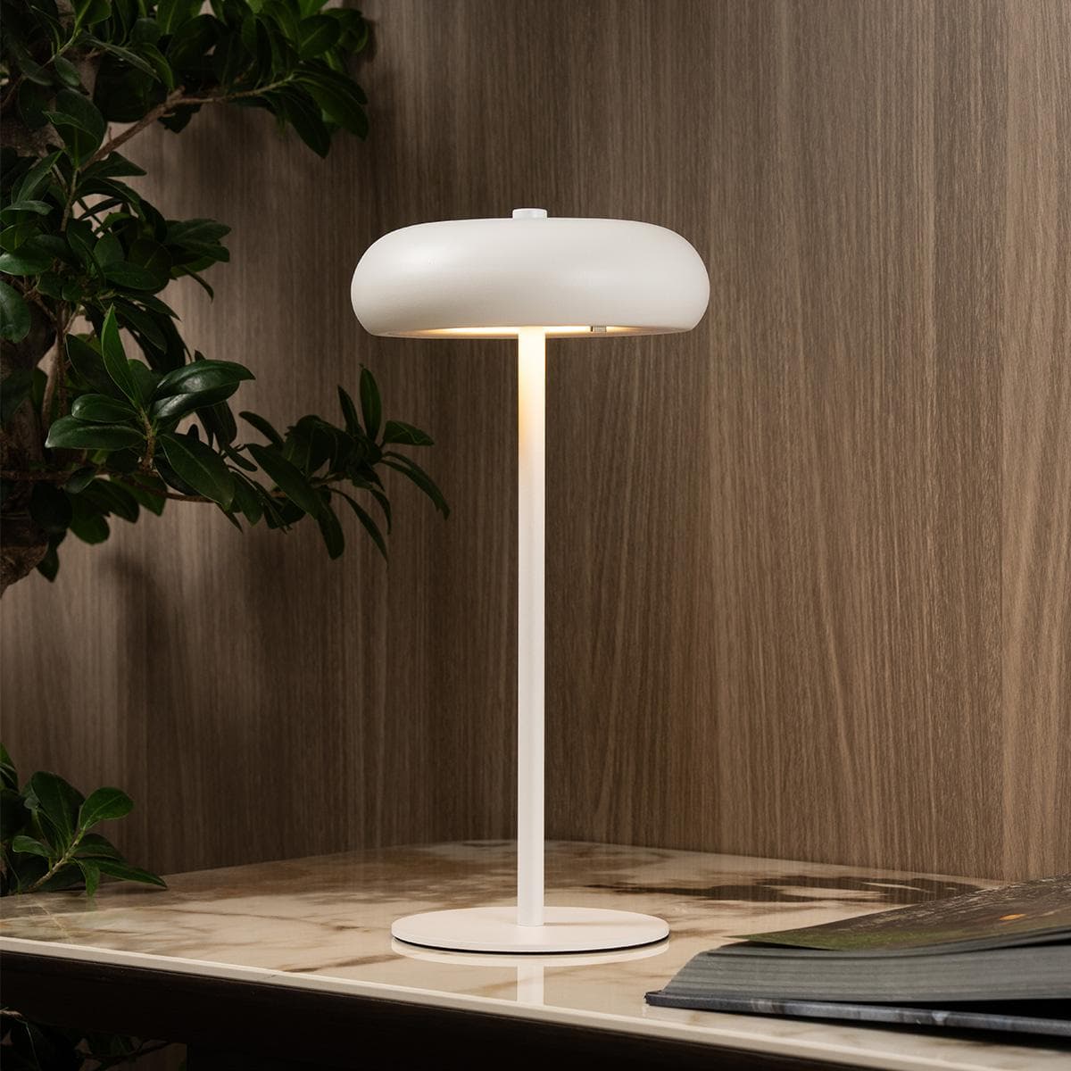 Nova LED Rechargeable Table Lamp White Height 32 cm