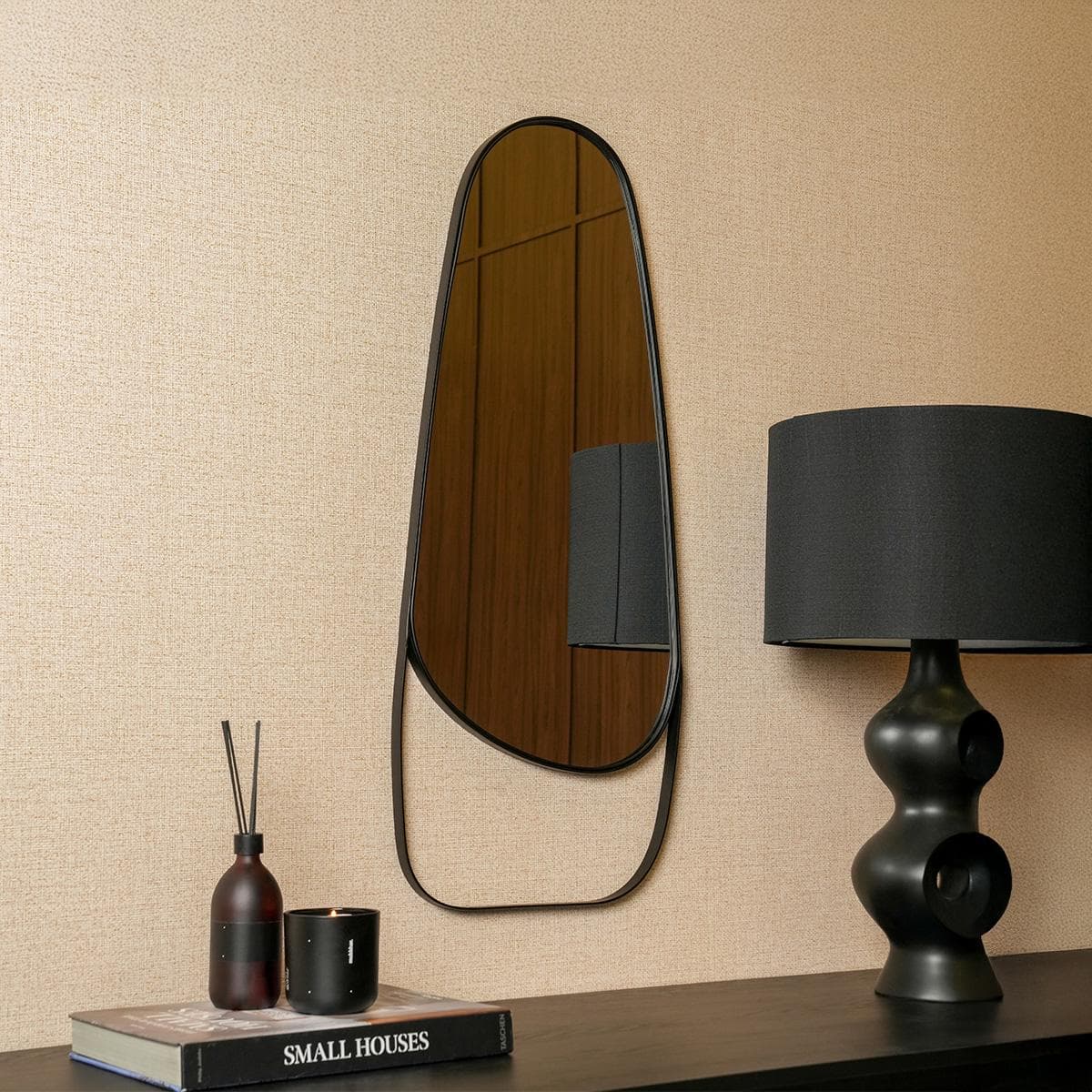 Clara Mirror Black Matte 42X100 Cm