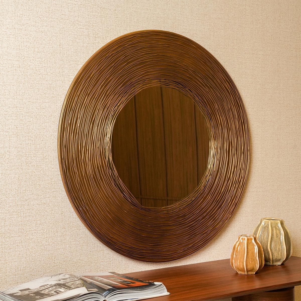 Olive Mirror Gold 91X91 Cm