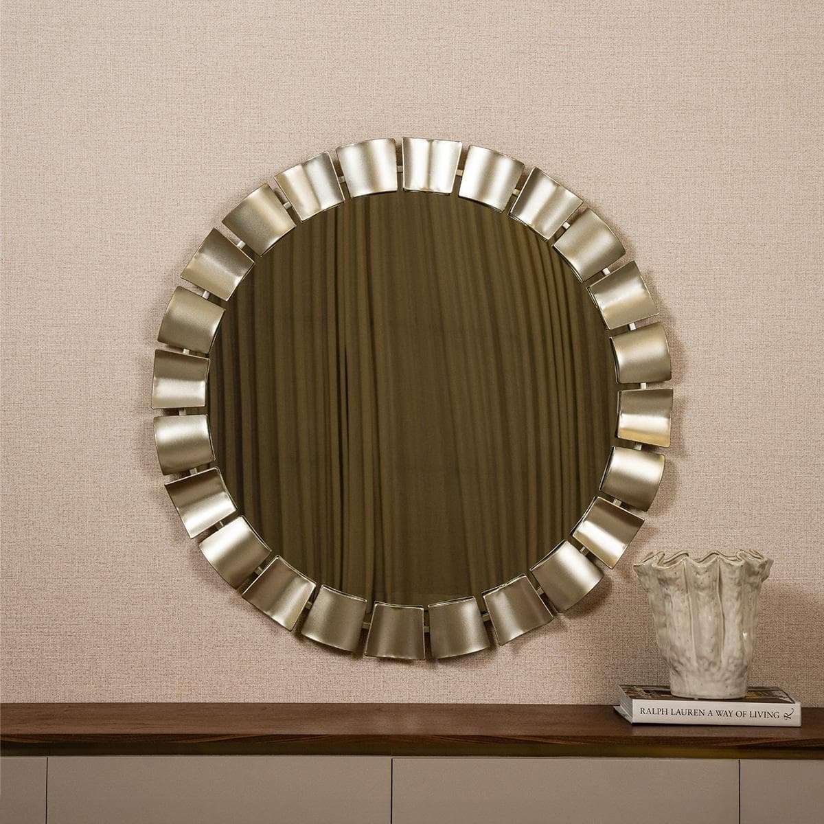  مرآة سُلن فضي 101.6×101.6 سم 