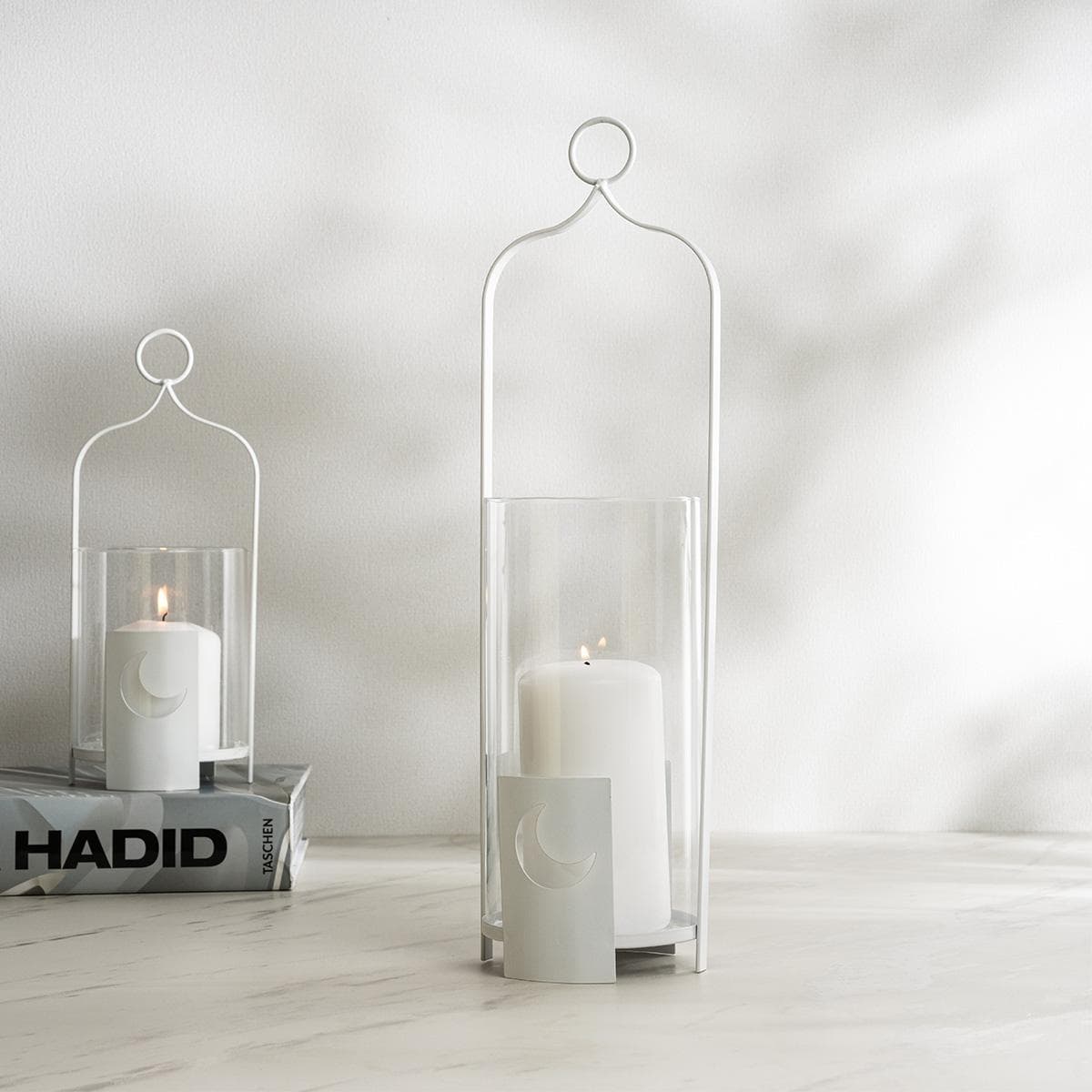 Crescent Lantern White 